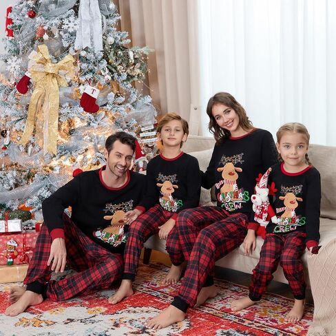 Christmas Family Pajamas Matching Sets, Matching Christmas Pjs For Family and Dog, Holidays Jammies Family Pjs Set in Saudi Arabia