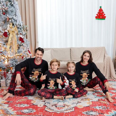Christmas Family Pajamas Matching Sets, Matching Christmas Pjs For Family and Dog, Holidays Jammies Family Pjs Set in Saudi Arabia
