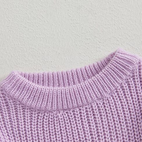 Infant Newborn Baby Girl Cute Long Sleeve Bow Embroidery Chunky Knitted Sweater Toddler Fall Winter Outfits in Saudi Arabia