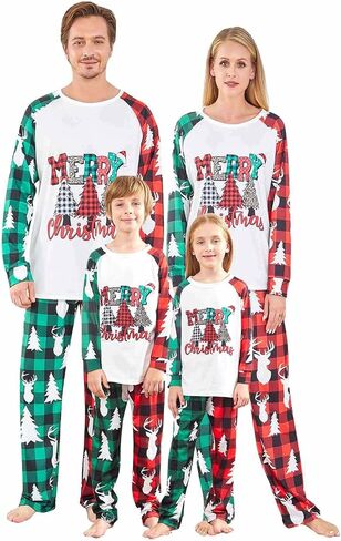 Christmas Family Pajamas Matching Sets, Matching Christmas Pjs For Family and Dog, Holidays Jammies Family Pjs Set in Saudi Arabia