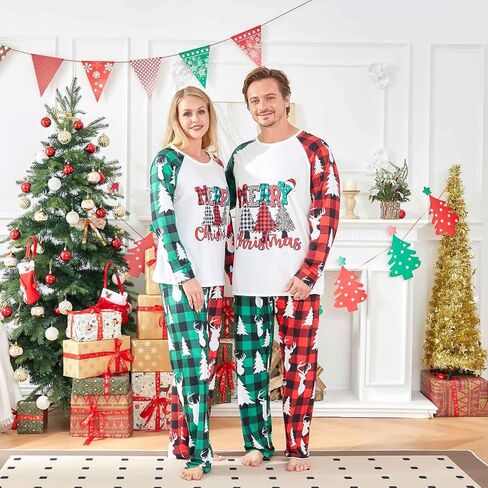 Christmas Family Pajamas Matching Sets, Matching Christmas Pjs For Family and Dog, Holidays Jammies Family Pjs Set in Saudi Arabia