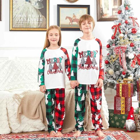 Christmas Family Pajamas Matching Sets, Matching Christmas Pjs For Family and Dog, Holidays Jammies Family Pjs Set in Saudi Arabia