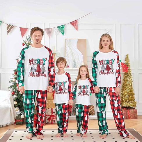 Christmas Family Pajamas Matching Sets, Matching Christmas Pjs For Family and Dog, Holidays Jammies Family Pjs Set in Saudi Arabia
