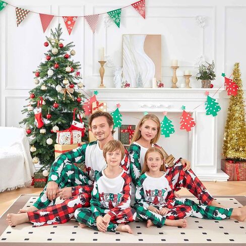 Christmas Family Pajamas Matching Sets, Matching Christmas Pjs For Family and Dog, Holidays Jammies Family Pjs Set in Saudi Arabia