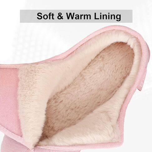 LongBay Womens House Slippers with Warm Furry Winter Diabetic Shoes Wide Width Non Slip for Elderly Orthopedic Neuropathy Indoor Outdoor in Saudi Arabia