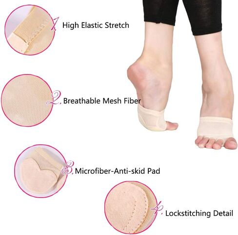 أحذية رقص نصف نعل باليه للرقص الغنائي وسادات للقدم ملابس داخلية للرقص المعاصر للبطن للنساء والفتيات والأطفال in Kuwait