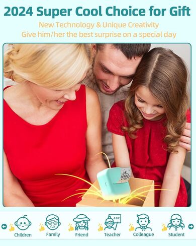 Zodzi Mini Sticker Printer, Bluetooth Pocket Printer with 6 Rolls Self-Adhesive Paper(Only Green-6rolls is Sticker), Portable Thermal Printer for iOS&Android, Note Buddy Photo Printer Print Pod,Green in Saudi Arabia