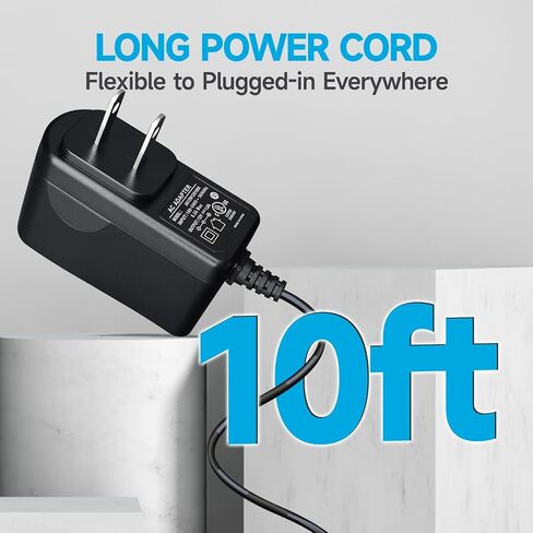 محول إمداد طاقة بطول 12 فولت 1 أمبير/1000 مللي أمبير بطول 10 أقدام، سلك محول تيار متردد إلى تيار مستمر 12 وات لمصابيح شريط LED، لوحة المفاتيح، مكبر صوت BT، جهاز التوجيه، كاميرا الويب، DVR، NVR، كاميرا CCTV، مدرج في قائمة UL in Kuwait