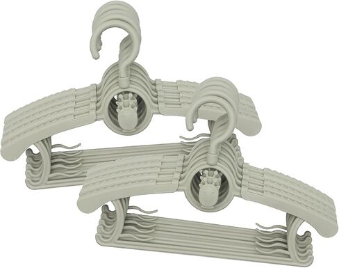 Baby Nursery Closet Hangers, 360° Swivel Hook Kids Hangers, Non-Slip Plastic Infant Hangers, 50pcs Pink 11-14.5" Adjustable Baby Clothes Hangers for Girl Boy Toddler Child Hangers in Saudi Arabia