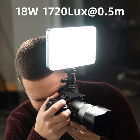 VILTROX 18W 2800K-6800K CRI 95+ On Camera LED Panel Video Light, 1800LUM Smartphone Control LED Key Light, Dimmable Photography Fill-in Lamp 10 Lighting Effects for Photography YouTube Tiktok in Saudi Arabia
