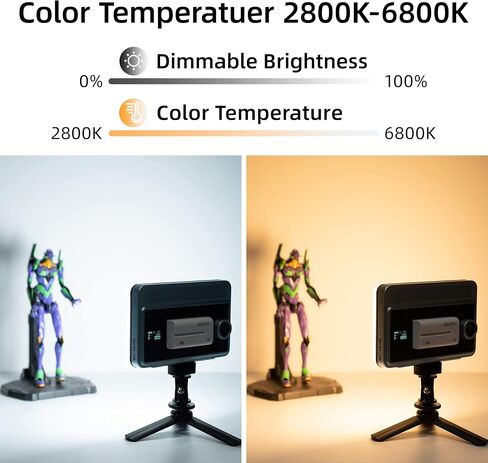 VILTROX 18W 2800K-6800K CRI 95+ On Camera LED Panel Video Light, 1800LUM Smartphone Control LED Key Light, Dimmable Photography Fill-in Lamp 10 Lighting Effects for Photography YouTube Tiktok in Saudi Arabia
