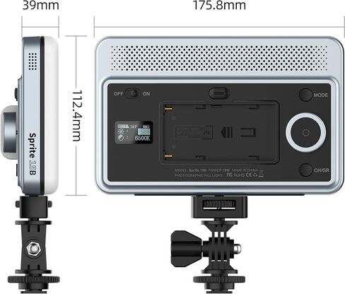VILTROX 18W 2800K-6800K CRI 95+ On Camera LED Panel Video Light, 1800LUM Smartphone Control LED Key Light, Dimmable Photography Fill-in Lamp 10 Lighting Effects for Photography YouTube Tiktok in Saudi Arabia