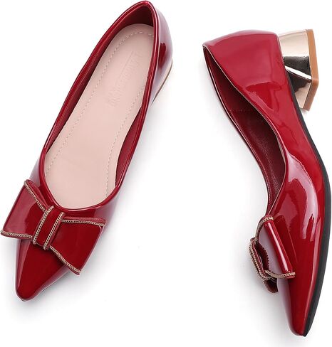 Women's Chunky Closed Toe Low Block Heels Work Pumps Comfortable Dress Wedding Shoes for Party Office in Saudi Arabia