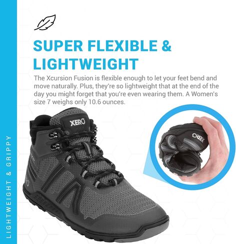 Xero Shoes Barefoot Hiking Shoes for Women | Xcursion Fusion Waterproof Hiking Boots | Zero Drop Shoes for Women, Wide Toe Box, Minimalist in Kuwait