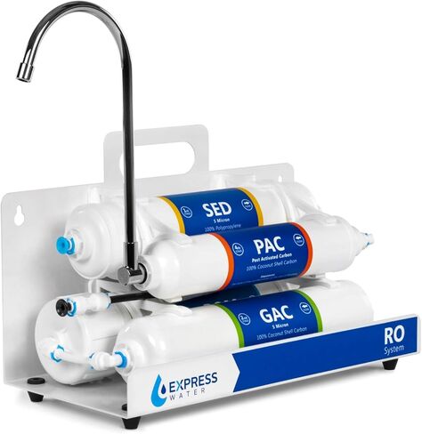 EXPRESS WATER EZRO5 Countertop Reverse Osmosis Water Filtration System, RO, White in Saudi Arabia