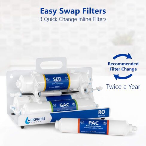EXPRESS WATER EZRO5 Countertop Reverse Osmosis Water Filtration System, RO, White in Saudi Arabia