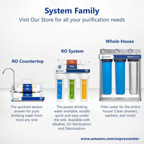 EXPRESS WATER EZRO5 Countertop Reverse Osmosis Water Filtration System, RO, White in Saudi Arabia