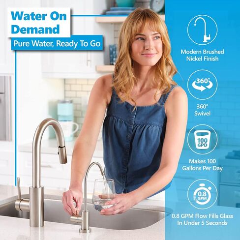 Express Water RODI10D Reverse Osmosis Deionization Water Filtration System – 6 Stage RO Water Filter with Faucet and Tank – Under Sink Water Filter – 100 GPD in Kuwait