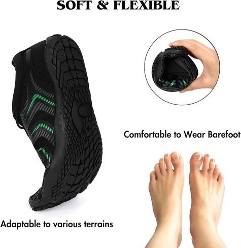 HiGropcore Hike Footwear Barefoot Shoes Womens Mens Minimalist Trail Running Shoes Wide Toe Box Zero Drop Hiking Shoes Lightweight Breathable Sneakers in Kuwait