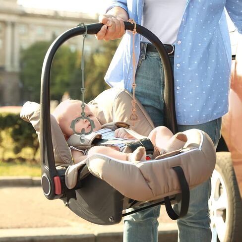 Toy Safety Straps, Adjustable Stretchable Sippy Cup Straps for Strollers, High Chair, Cribs, Hanging Baskets, Car Seat, Shopping Trolley, 4 Pack, (Ether+Sage+Muted+Apricot) in Saudi Arabia