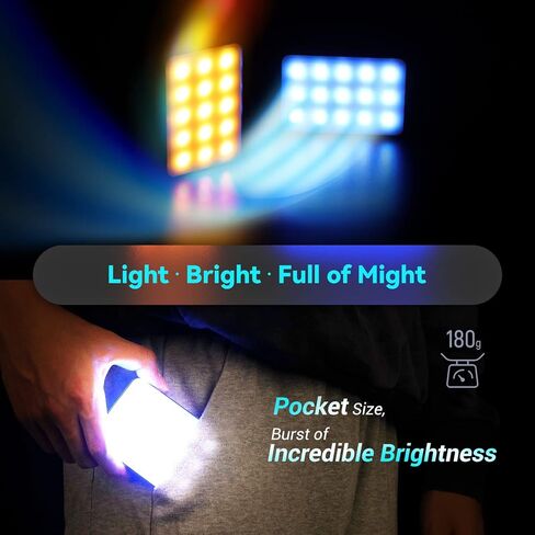 مصباح فيديو SmallRig RM75 RGB، لوحة إضاءة LED محمولة بالألوان الكاملة RGBWW، بطارية 4000 مللي أمبير في الساعة، 2500-8500K، CRI96، TLCI 98، جذب مغناطيسي وتطبيق، للتصوير الفوتوغرافي لمدونات الفيديو 3290 in Saudi Arabia