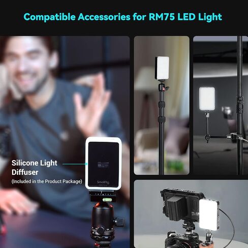 مصباح فيديو SmallRig RM75 RGB، لوحة إضاءة LED محمولة بالألوان الكاملة RGBWW، بطارية 4000 مللي أمبير في الساعة، 2500-8500K، CRI96، TLCI 98، جذب مغناطيسي وتطبيق، للتصوير الفوتوغرافي لمدونات الفيديو 3290 in Saudi Arabia