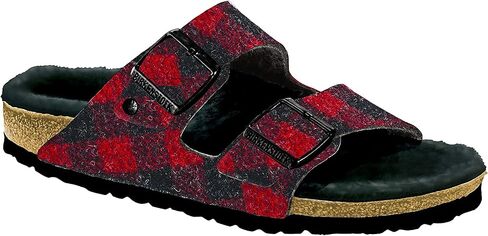 صنادل Arizona Shearling للرجال من Birkenstock، صوف أحمر، 13-13.5 للنساء/11-11.5 للرجال in Saudi Arabia