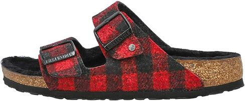 صنادل Arizona Shearling للرجال من Birkenstock، صوف أحمر، 13-13.5 للنساء/11-11.5 للرجال in Saudi Arabia