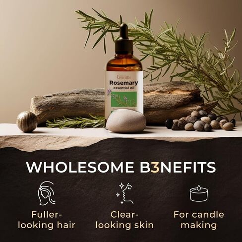 Gya Labs Peppermint Essential Oil for Diffuser & Hair - Huge 4 Fl Oz - 100% Pure Natural Peppermint Mint Oil for Skin, Body - with Herbal Tea, Mint Tea & Mint Caffeine Free Tea in Saudi Arabia