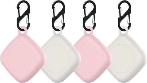 [4 Pack] Case for Tile Mate Tracker 2022 with Waterproof Cover, Soft Silicone Skin Full Body Protective Cover with Carabiner Accessories (Pink Blue) in Saudi Arabia