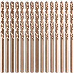 Mudder 15 Pieces 1/8" Drill Bit M35 High Speed Steel Twist Cobalt Drill Bit Set for Hardened Metal Stainless Steel Cast Iron Woodwork Plastic (1/8 Inch)