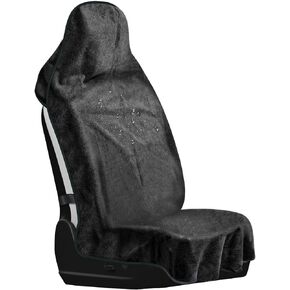Car Seat Cover, Waterproof Car Seat Cover Front Seats Sweat Towe Bucket Seat Covers Universal Protector for Sport, Gym, Beach, Swimming, 1 Pc Gray