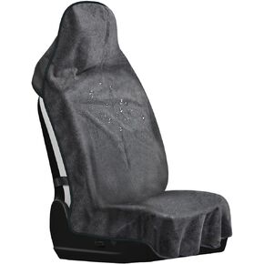 Car Seat Cover, Waterproof Car Seat Cover Front Seats Sweat Towe Bucket Seat Covers Universal Protector for Sport, Gym, Beach, Swimming, 1 Pc Gray