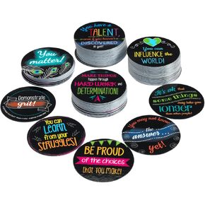 Really Good Stuff Positive Affirmation Chips - 100 Pack with 50 Motivational, Encouragement, Inspirational and Kindness Sayings
