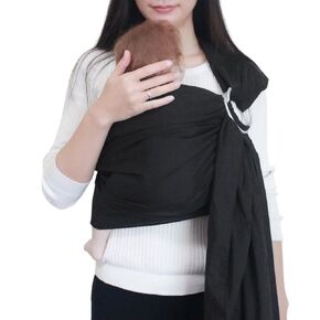 Ring Sling Baby Carrier, Soft Cotton Baby Sling Carrier Newborn to Toddler, Baby Wrap Carrier for Plus Size Parents, Perfect Shower Gift, White Plaid