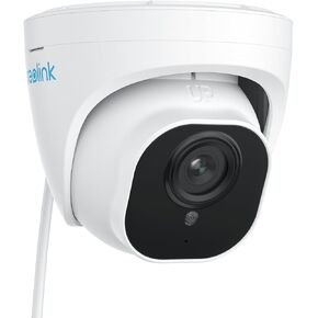 REOLINK 5MP Outdoor Security Camera, Turret POE IP Camera with 2.8mm Lens, 130° Diagonal, 100ft IR Night Vision, Built-in Mic, AI Human/Vehicle/Pet Detection for Home Surveillance, RLC-520A-2.8mm