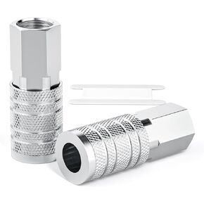 GASHER 2PCS 1/2-Inch Female Quick Connect Air Coupler, 1/2 Basic Flow Industrial Coupler，For Air Compressor Quick Connect Air Hose Fittings Set
