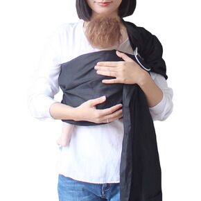 Baby Ring Sling Baby Carrier, Extra Soft Baby Sling Carrier for Newborn to Toddler, Lightweight Breathable Adjustable Baby Wrap Sling, Grey