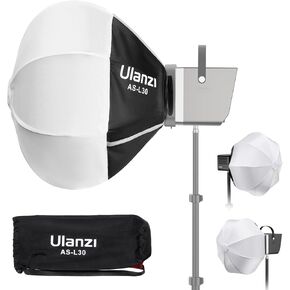 ULANZI Mini Lantern Softbox Soft Light Modifier,11.8inch, Quick-Setup Quick-Folding ULANZI Space Light Upgraded for LT028 and Other Mnini Bowens Mount Light