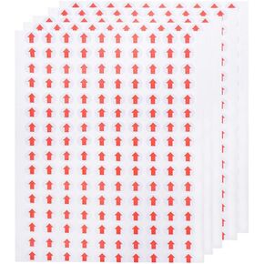 NUOBESTY 6400pcs Red Arrow Dot Stickers Self Adhesive Peel Stick Label Products Inspection Defect Indicator 10mm