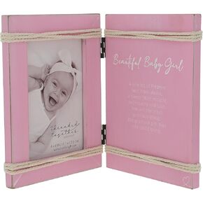 Pavilion Gift Company - Baby Girl - 4" x 6" Vertical Picture Photo Frame Baby Shower Sprinkle Gift Memories Nursery Decor Present