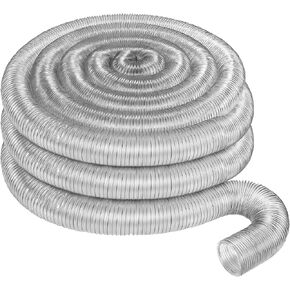 Therwen 4" X 15' Flexible PVC Dust Collection Hose, Heavy Duty Dust Debris and Fume Collection Hose, Puncture Resistant Clear Vacuum Hoses for dust collection systems