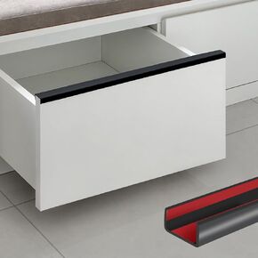 Cabinet Edge Protectors, 3/4" Self Adhesive Flexible Rubber Edge Trim, Protect Kitchen & Drawer Fronts, Edge Protectors for Drawers, Besks and Shelves, Grey, 10Ft