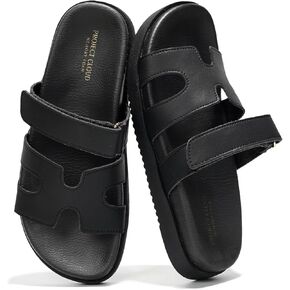 Project Cloud 100% Genuine Leather Womens Sandals - Memory Foam Slip on Sandals Women Footwear - Womens Fashion Platform Sandals Comfy Mules for Woman with Cut-Out Details Sandals (Mayven)