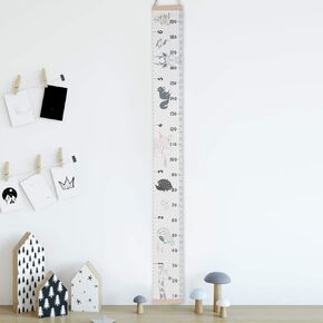 Children Size Measurement Growth Chart Height Tape Measure Removable Wall Mounted Portable Tape Measure Wall Hanging Paper Decoration with Cute Animal Pattern 200 * 20cm (1)