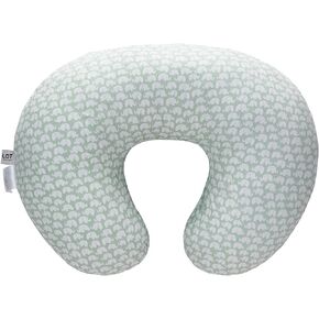 LAT Nursing Pillow and Positioner,Best for Mom Breastfeeding Pillow,100% Cotton Soft Fits Snug On Infant (Giraffe & Elephant)
