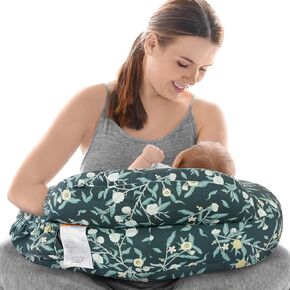 Nursing Pillow for Breastfeeding, Original Breastfeeding Pillows for Support Mom and Baby, Nursing Pillows with Adjustable Waist Strap, Pocket and Removable Soft Cover, White
