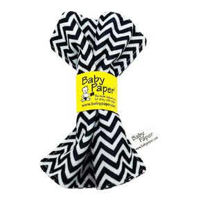 Original Baby Paper - Crinkle Teether and Sensory Toy for Babies and Infants | Black and White Stripes | Non-Toxic, Washable | Great for Baby Showers