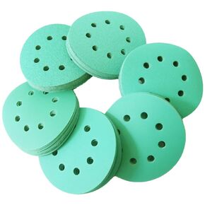 5 Inch 8 Holes Hook and Loop Sanding Discs,400/600/800/1000/1200/2000 Fine Grits Assortment, Sanding Film Replaces Sandpaper to Match Orbital Sanders for Wood,Metal and Automotive Paint.