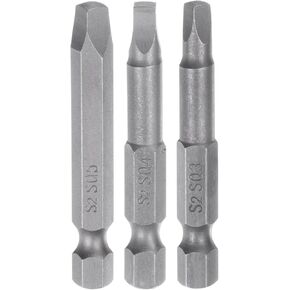 HARFINGTON SQ3/SQ4/SQ5 Square Screwdriver Bit 1/4" Hex Shank 2" Length Magnetic Security Screw Driver Power Tool